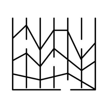 Abstract black and white line pattern grid design vector