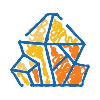 vistoso resumen geométrico formas con garabateado líneas vector