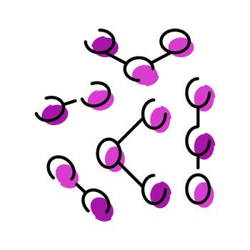 Abstract molecular structure creating scientific network connections vector
