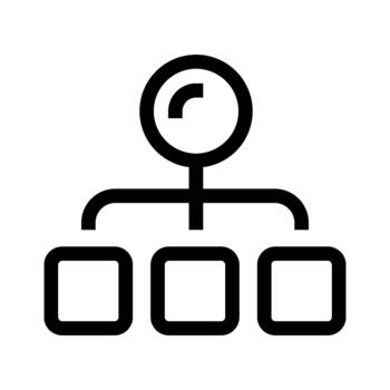 Organization flowchart diagram showing hierarchy and connections vector