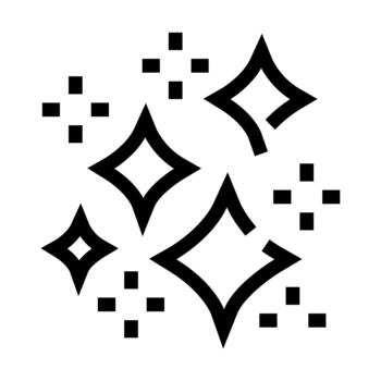 Sparkle clean effect icon line art on white background vector