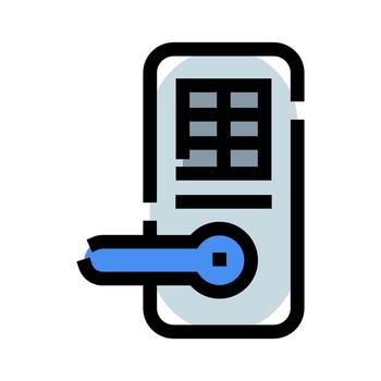 Smart digital door lock with keypad access security vector