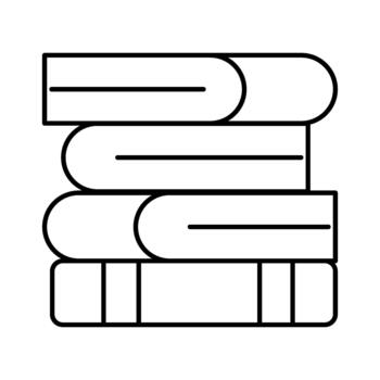 Stack of books representing education and knowledge sharing vector