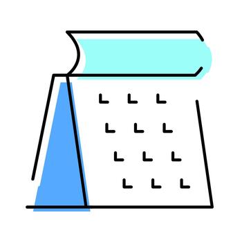 Desktop calendar icon showing planning and scheduling vector