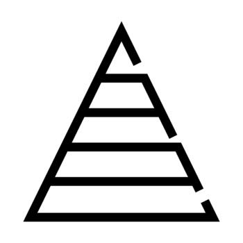 pirámide gráfico demostración jerárquico niveles y negocio estructura vector