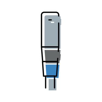 Usb flash drive icon storing digital data and information vector