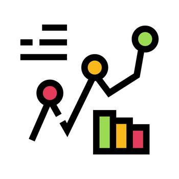 analítica datos visualización demostración negocio tendencias y Progreso vector