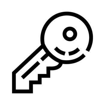 llave icono representando seguridad, acceso, y desbloqueo soluciones vector