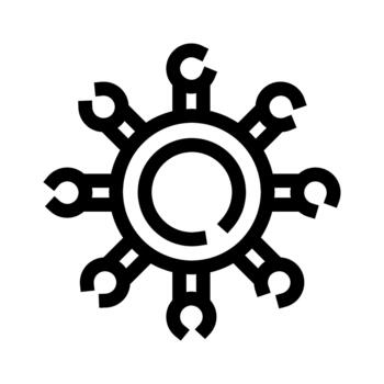 ajustes icono representando configuración, herramientas, y mantenimiento vector