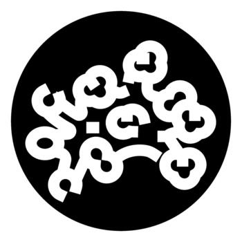 Abstract black and white geometric pattern icon symbol vector