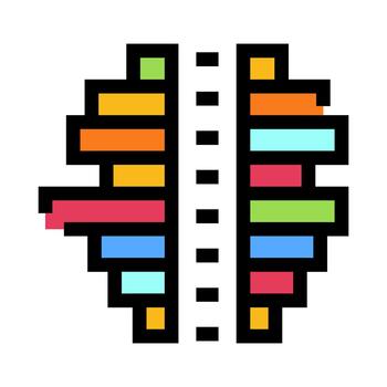 Population pyramid bar chart showing demographic data analysis vector
