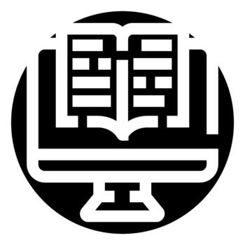 en línea educación concepto representando digital libro en computadora pantalla vector