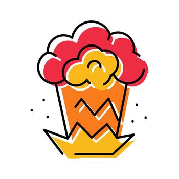 Boom explosion effect creating colorful comic burst cloud vector