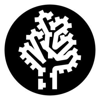 engranajes formando un árbol símbolo representando sostenible tecnología vector