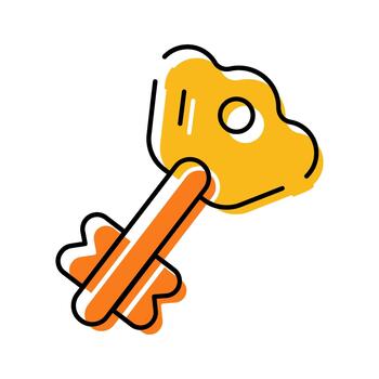 Key providing access, security, and solution for home vector