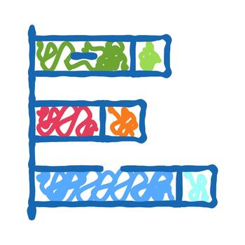 bar gráfico visualizante vistoso estadístico datos gráfico vector