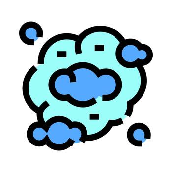 Dust cloud particle pollution air allergen icon vector