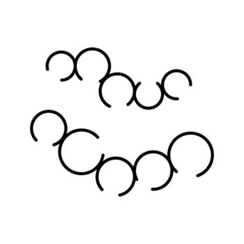 Interconnecting circles forming abstract organic chain pattern vector