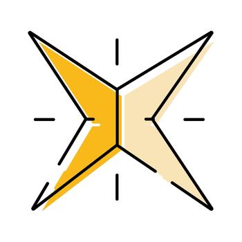 Radar chart visualizing performance metrics for data analysis vector