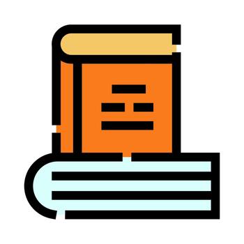 apilado libros representando educación conocimiento y aprendizaje icono vector