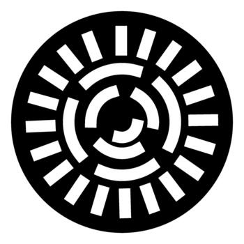 Abstract black and white technology circular data pattern vector