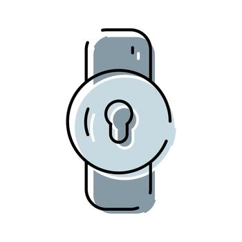 Padlock showing keyhole for security and protection concept vector