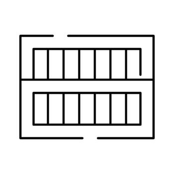 Parking lot plan blueprint showing parking spaces layout vector