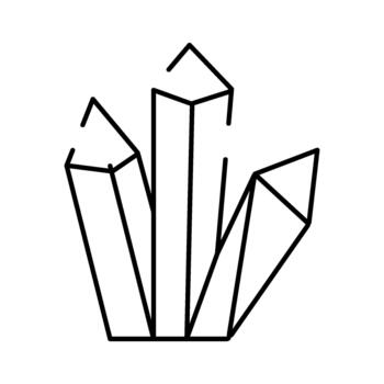resumen cristal racimo línea Arte geométrico icono diseño vector