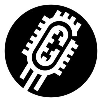 Microphone icon representing audio recording and broadcasting vector