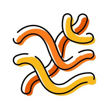 Abstract tangled lines forming a modern vibrant pattern vector