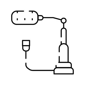 USB micrófono en estar para podcasting y radiodifusión vector