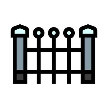 Fence icon illustrating security and boundary concept vector