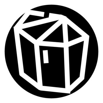 resumen geométrico estructura metálica hexágono forma en circulo logo vector