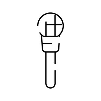Microphone icon representing sound recording and broadcast vector