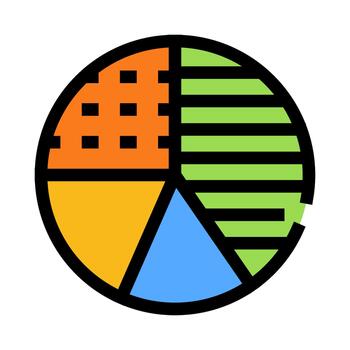 tarta gráfico visualizante datos distribución y información análisis vector