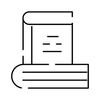 apilado libros y abierto Desplazarse icono ilustrando conocimiento vector