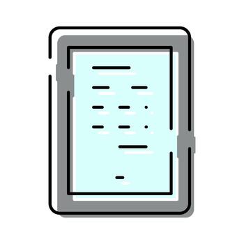 digital lector demostración resumen texto líneas en pantalla vector