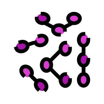 Abstract molecular structure creating digital network connections vector