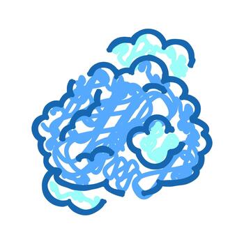 Abstract scribbled thought cloud representing confusion and ideas vector