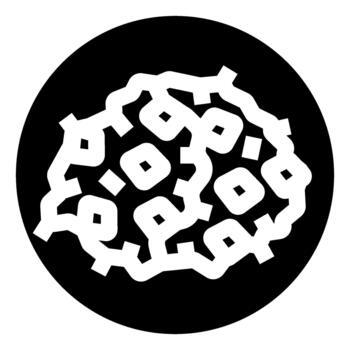 Abstract brain symbol representing mind intelligence memory vector