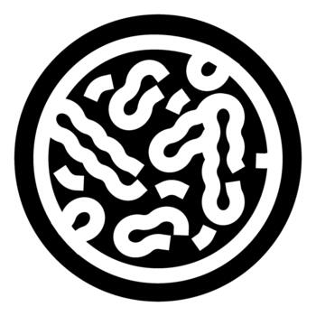 resumen circular modelo representando intestinos o un laberinto vector