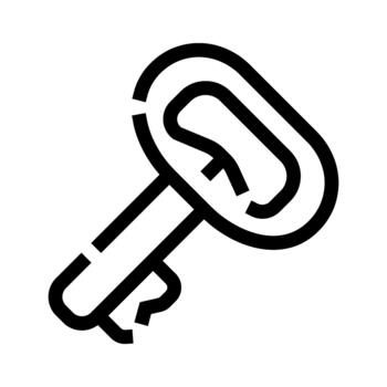 Key icon symbolizing access, security, and unlocking vector