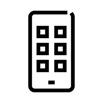 Smartphone mobile app grid menu icon vector