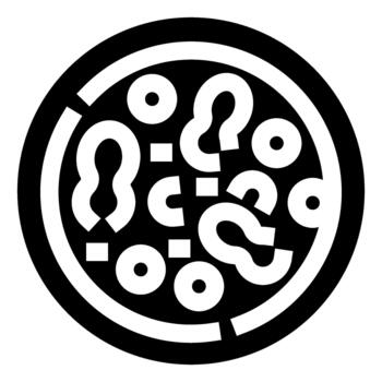 Pizza with question mark toppings representing food uncertainty vector