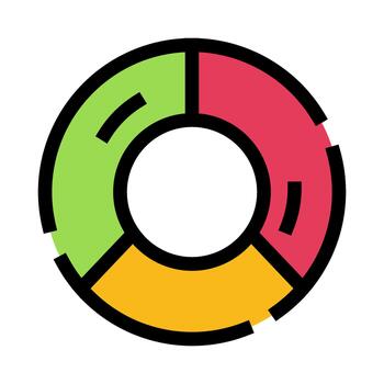 rosquilla gráfico diagrama demostración datos visualización Estadísticas vector