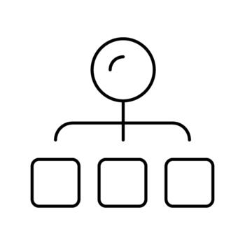 Hierarchy structure creating business organizational chart diagram vector