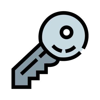 Security key icon unlocking access to digital content vector