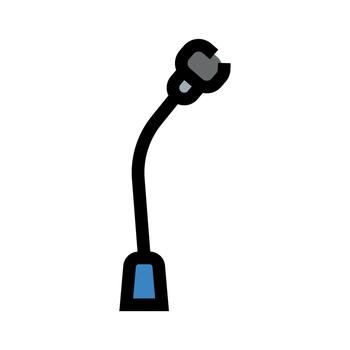 Microphone icon representing communication and broadcasting vector