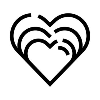 Heart icon sending love signal symbolizing wireless connection vector