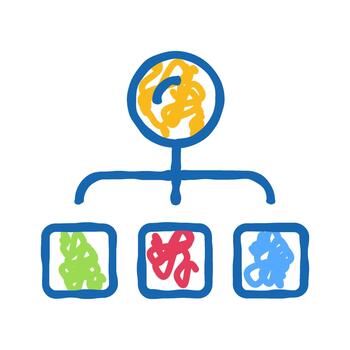 Ordering complex chaos into distinct organized categories vector